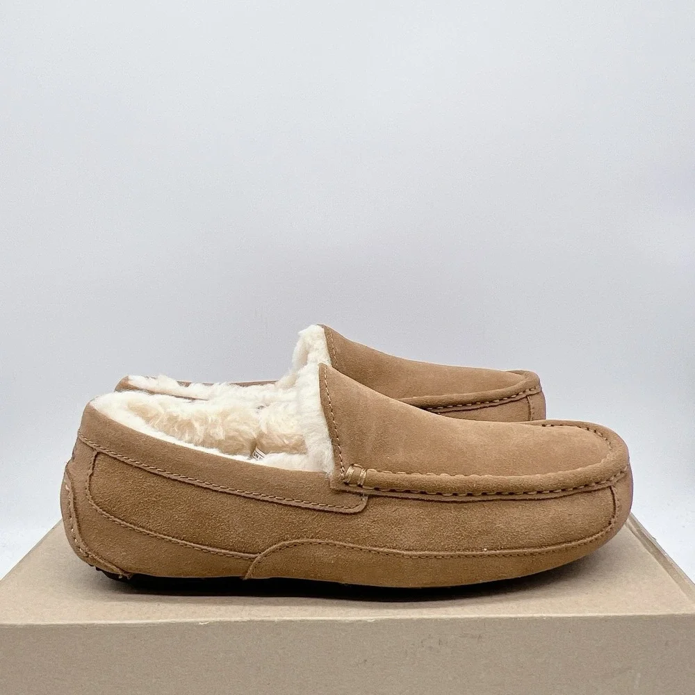 UGG Ascot Men's Slipper Casual Shoes Sand Chestnut Suede Size US 10